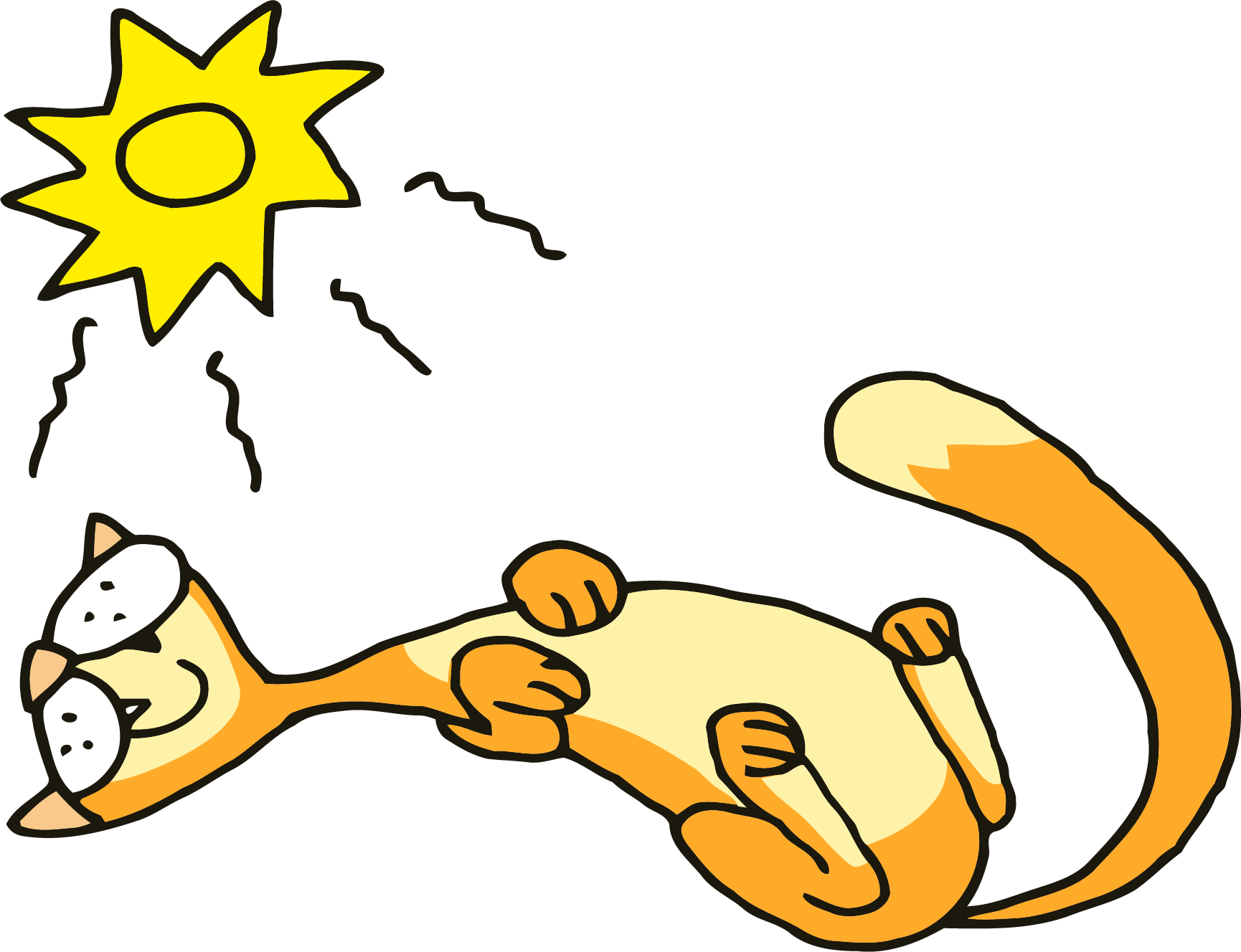 Cat Sleeping Png Clipart - Footprint (1730x1328), Png Download