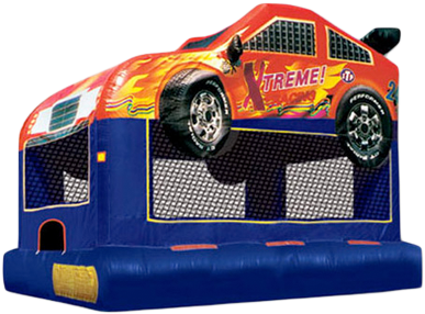 Speed Racer Large Bouncer - Inflatable Castle (388x346), Png Download