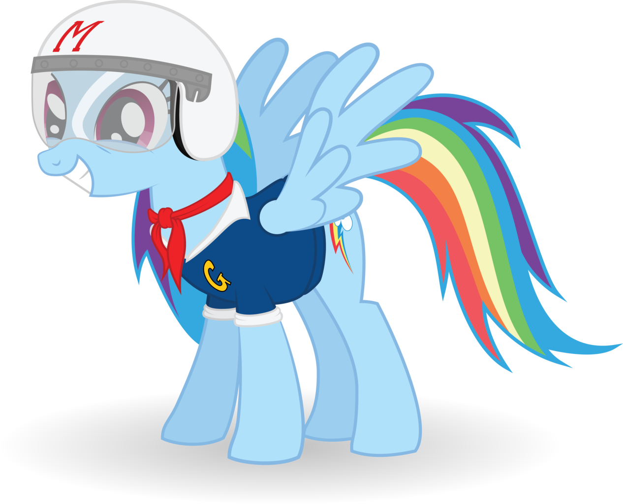 Justablankflank, Rainbow Dash, Safe, Speed Racer - My Little Pony: Friendship Is Magic (1266x1024), Png Download