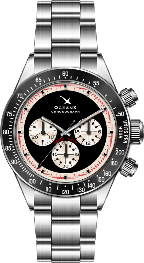 Oceanx Speed Racer Chronograph Srs111 - Rolex Cosmograph Daytona 116520 Black Venom Limited (500x912), Png Download
