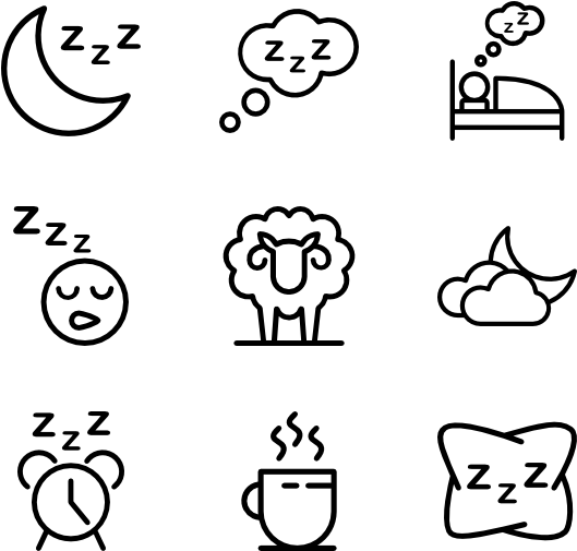 Sleeping - Space Icons Png (600x564), Png Download