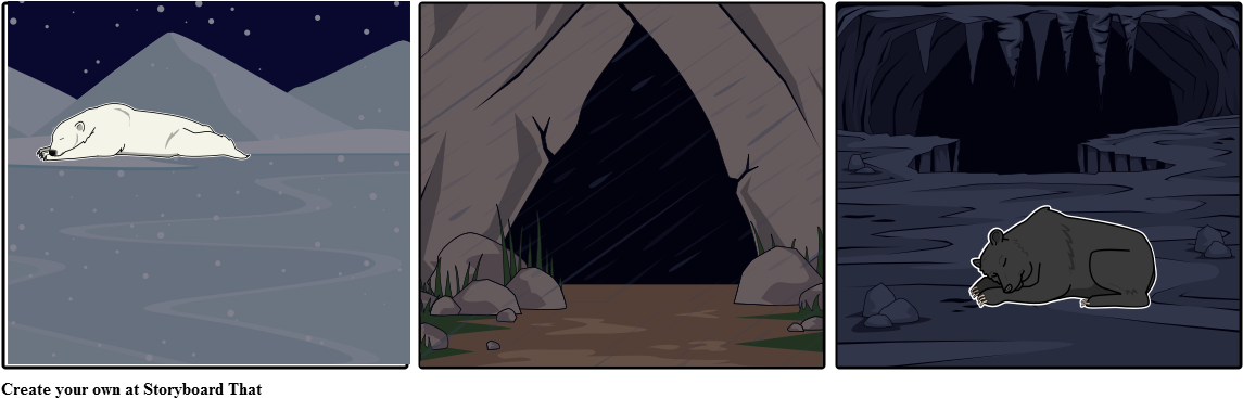 Poler Bear, Black Bear Sleeping - Illustration (1164x385), Png Download