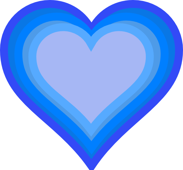 Cartoon Heart Clip Art - Heart Clipart Blue (600x560), Png Download