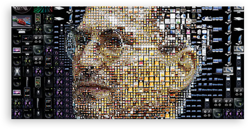 Steve Jobs Steps Down From Apple - Steve Jobs Mosaic (525x284), Png Download