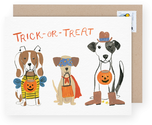 Cartoon Halloween Puppies (600x600), Png Download