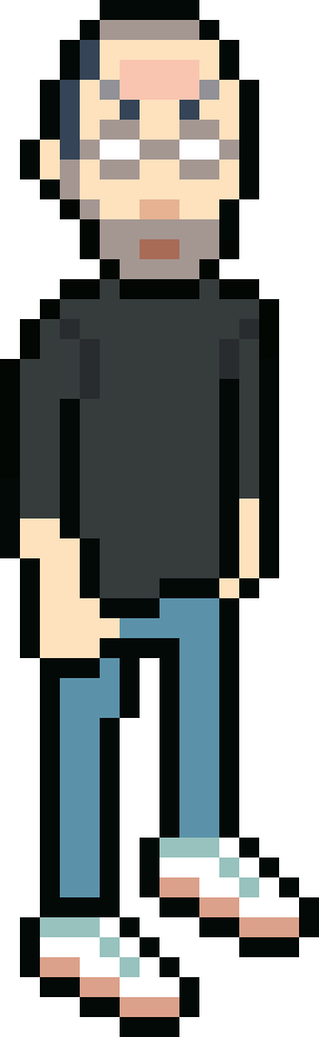 Pt Stevejobs 01k - Steve Jobs In Pixels (288x936), Png Download
