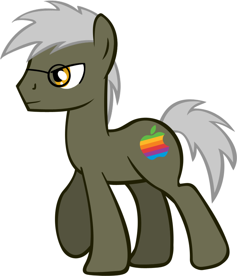 Steve Jobs As A Pony - Mlp Boy Pony Base (942x1058), Png Download