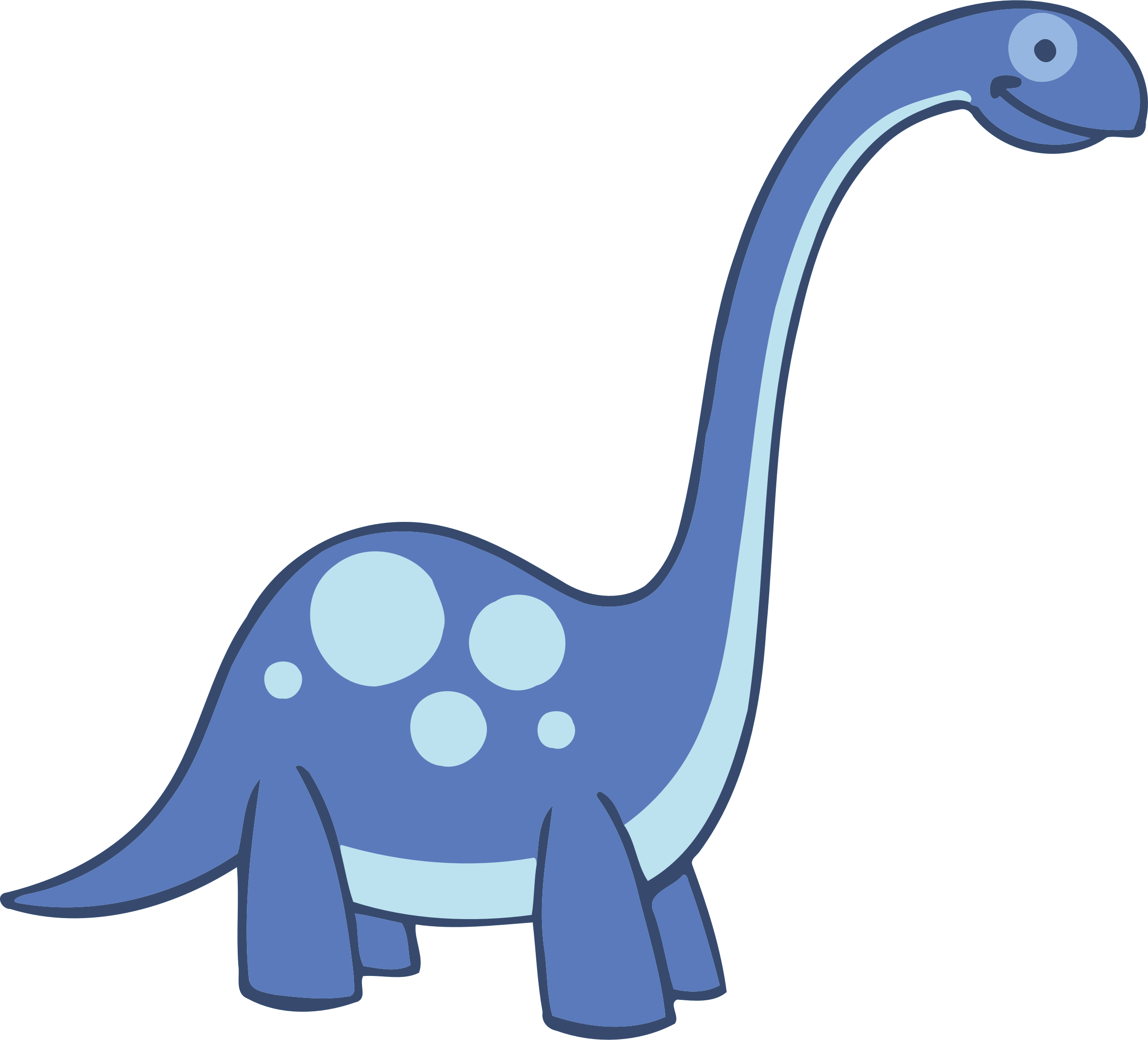 Big Image - Brontosaurus Clipart (2400x2176), Png Download