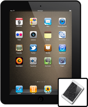 Ipad 2 Cracked Glass Repair - Mirroring Ios To Android (400x400), Png Download
