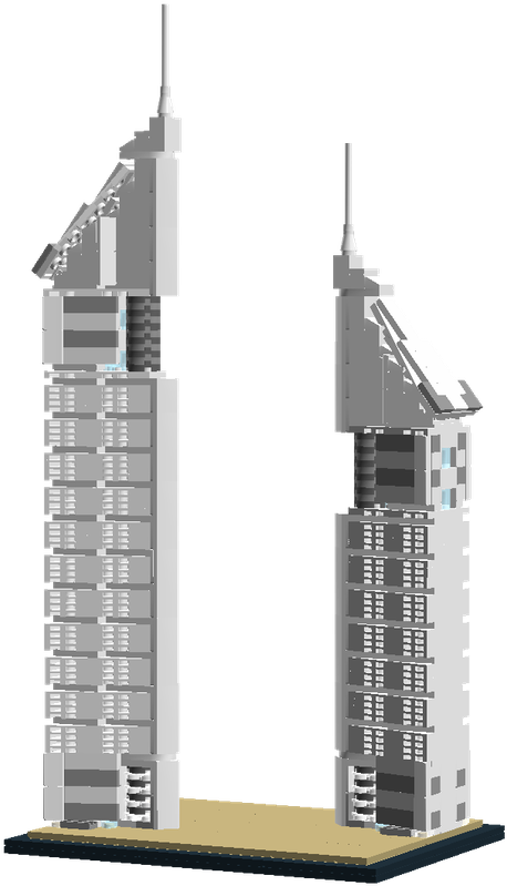 Emirates Towers Hotel - Emirates Tower Lego (1407x900), Png Download