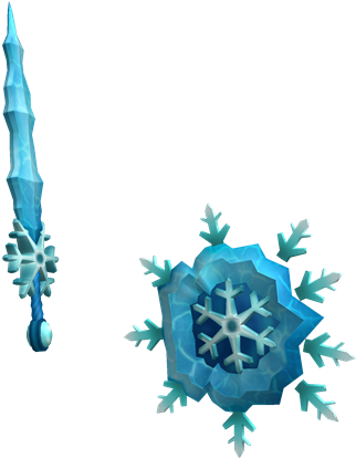 Snowflake Shield And Sword - Roblox Snowflake Shield And Sword (420x420), Png Download