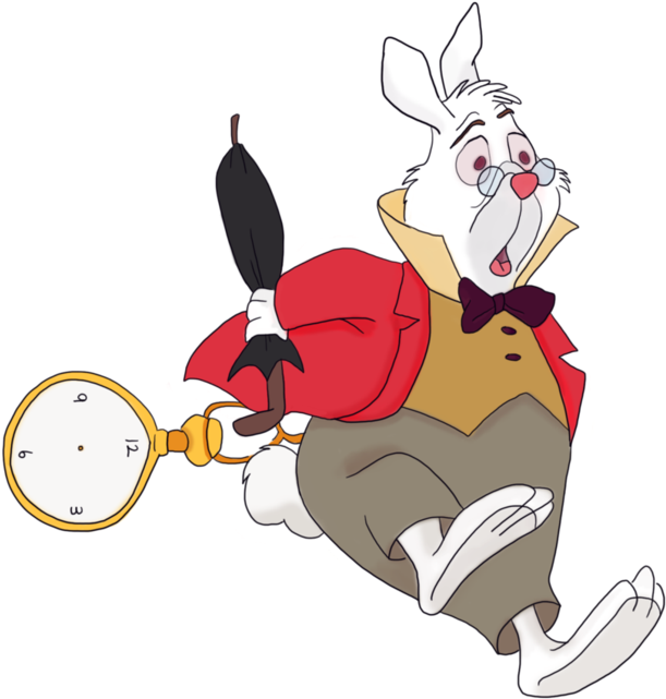 Alice In Wonderland Rabbit Png - Alice In Wonderland Mad Hatter And White Rabbit (772x1034), Png Download