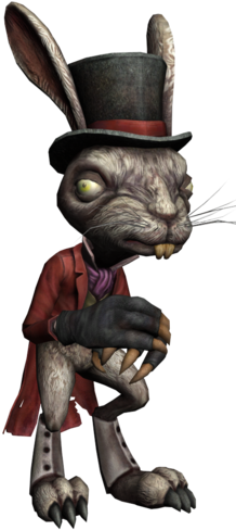 Ama - Amr - Lapin Blanc Alice (340x487), Png Download