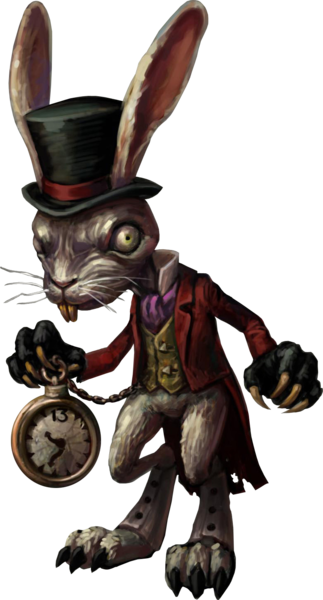 Share This Image - American Mcgee White Rabbit (323x600), Png Download