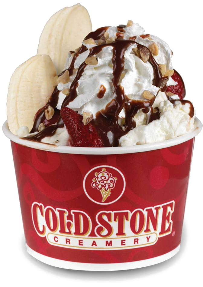 Ice Cream Sundae Png Background Image - Cold Stone Ice Cream .png (1260x1040), Png Download