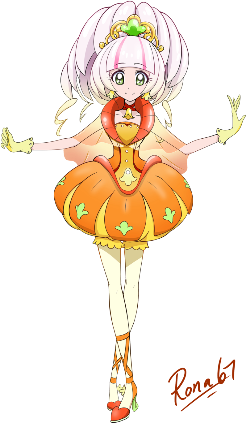 Cure Pumpkin - Magical Girl Pretty Miyuki (1024x1448), Png Download