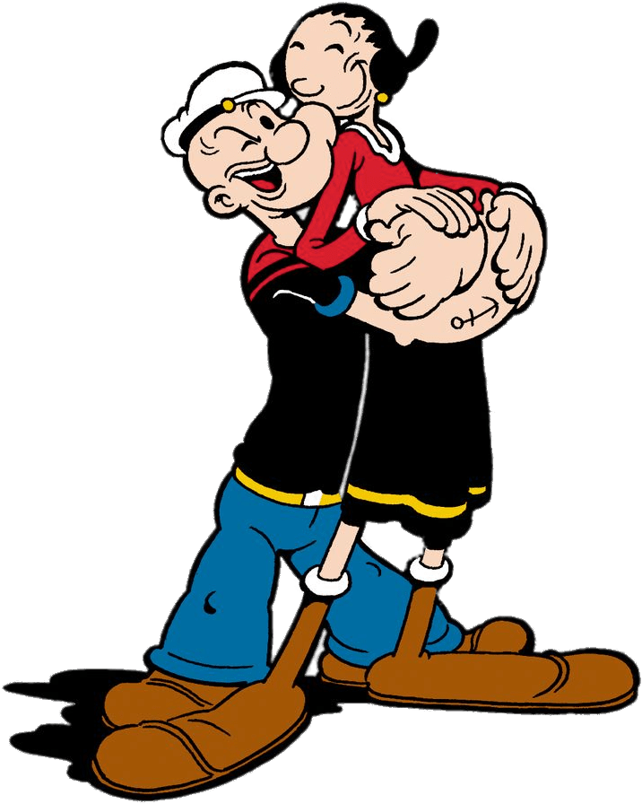 Popeye And Olive - Popeye And Olive Png (736x914), Png Download