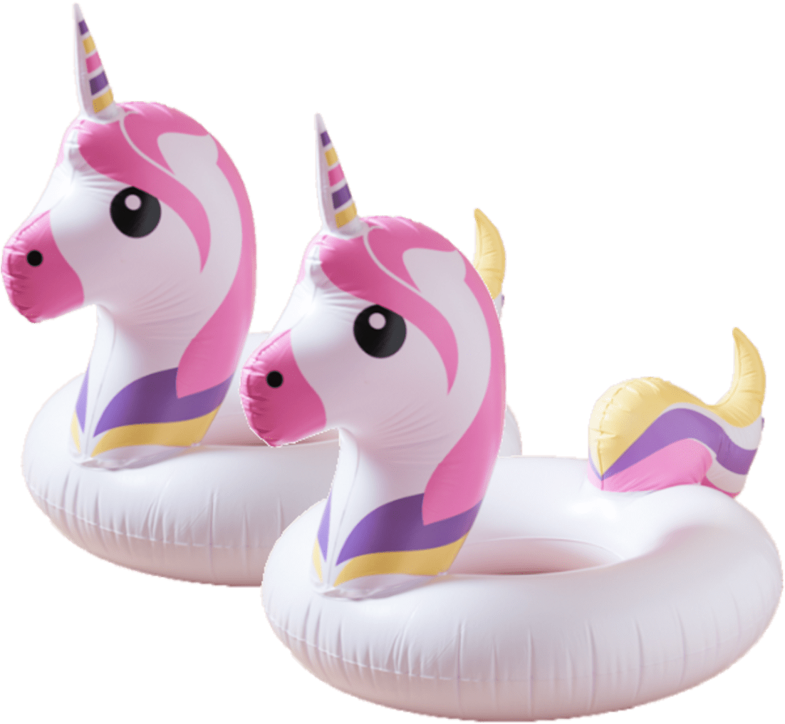 Ankit Home Emoji Unicorn Multicolored Pool Float (1104x1104), Png Download