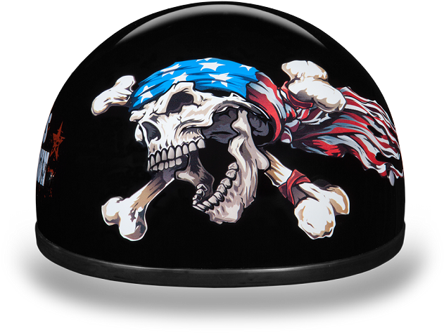D - O - T - Daytona Skull Cap- W/ Patriot - Daytona Helmets D.o.t. Daytona Skull Cap- W/ Patriot (600x600), Png Download