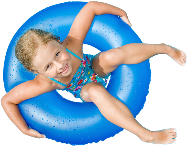 Pool & Spa Water Get Details - Girl In The Pool Png (646x499), Png Download