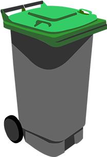 Recycle Bin - Green Bins Png (308x408), Png Download
