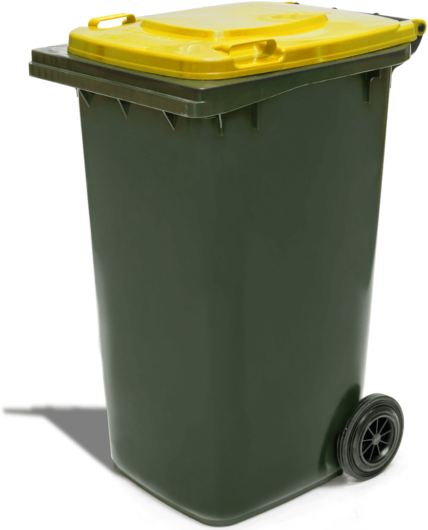 240 Litre Recycling Bin (890x1089), Png Download