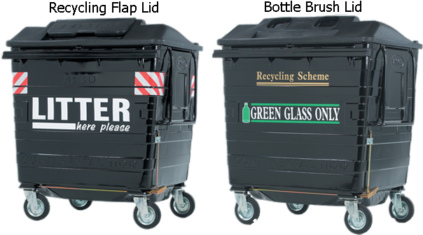 The Continental 1280 Recycling Bin Offers The Largest - Litre (615x350), Png Download