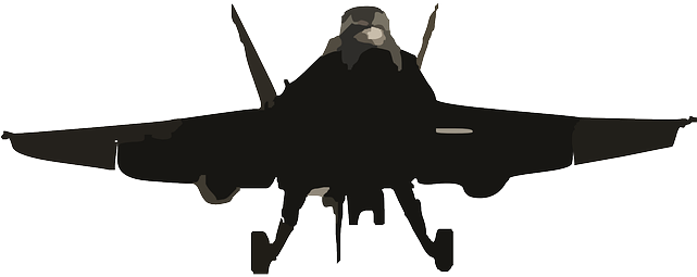 Hunting - F A 18 A Silhouette (640x320), Png Download