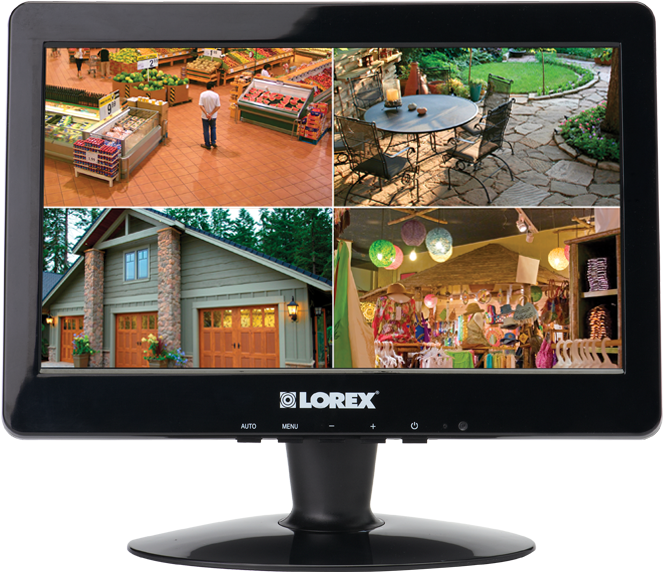 13inch Led Security Monitor For Security Camera Dvr - Lorex Complete Security Camera Surveillance System (900x600), Png Download