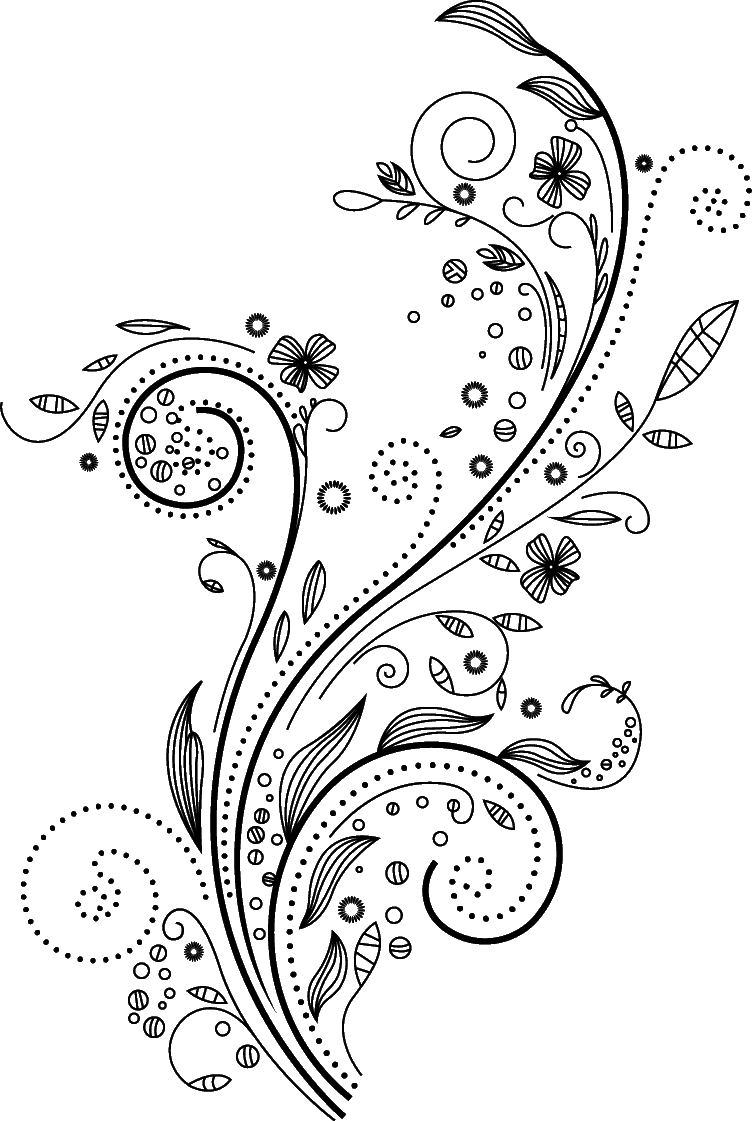 Clip Freeuse Stock Http Flowerillust Com Img Flower - Flower Patterns Png (752x1121), Png Download