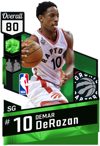 Demar Derozan Emerald Card - Demar Derozan Nba 2k17 (325x475), Png Download