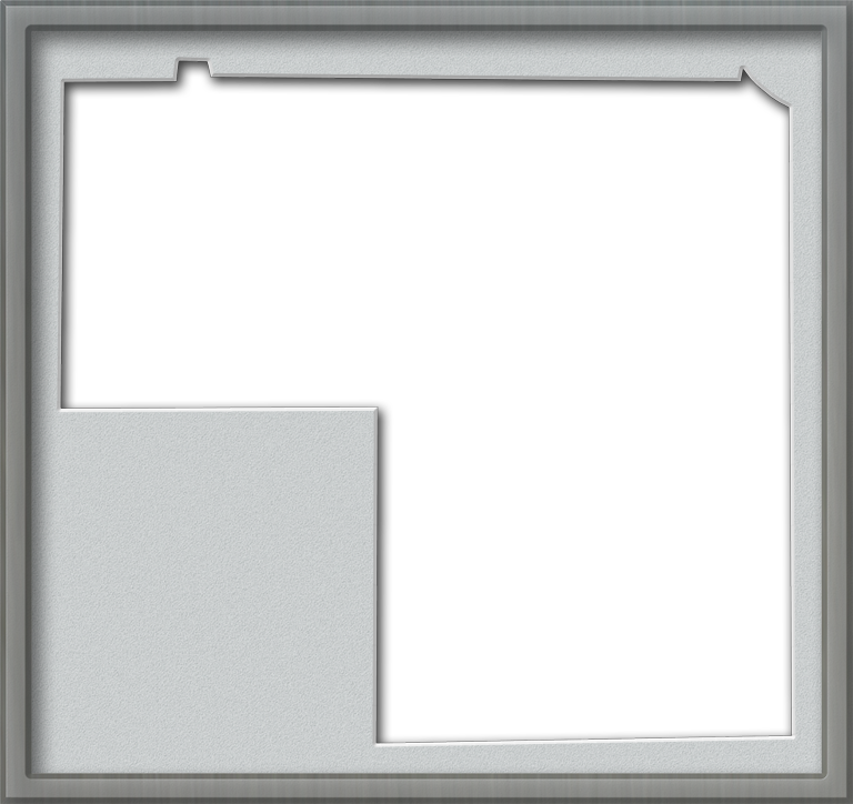 A Map Of Hendry With A Brushed Pewter Frame And A Bevel-cut - Map (768x724), Png Download