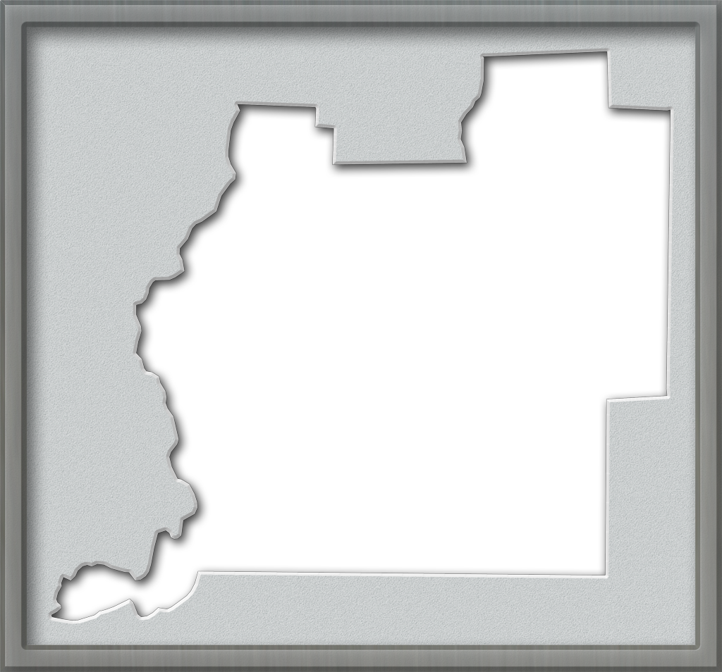 A Map Of Washington With A Brushed Pewter Frame And (1024x954), Png Download