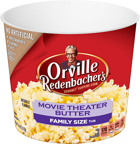 Movie Theater Butter Tub - Orville Redenbacher (500x500), Png Download