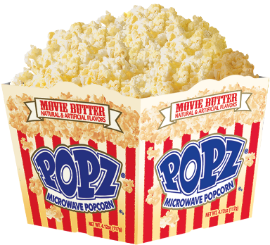 Moviebutter-small - Popz Microwave Popcorn, Movie Butter - 4.12 Oz (400x360), Png Download