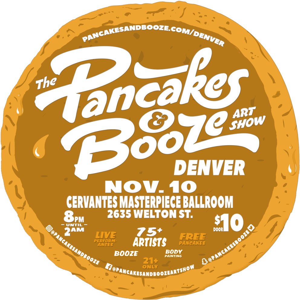 Enjoy Free Pancakes While Checking Out Art And Drinking - Booze Art Show (1000x1000), Png Download