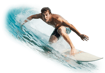 Sports - Surfing - Man Surfing Png (452x297), Png Download