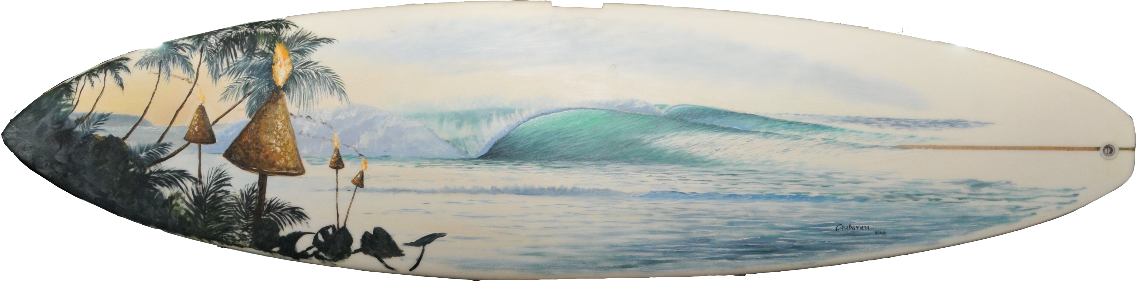 Con El Surf Y El Arte Como Filosofía De Vida, Buscando - Painting (3944x1024), Png Download
