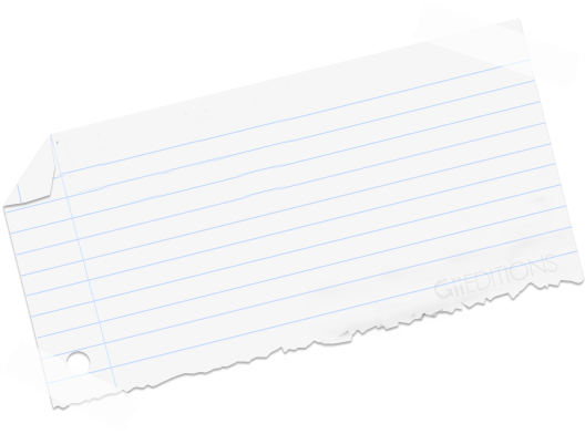 Papel Rasgado Png Deviantart - Notita Png (527x408), Png Download