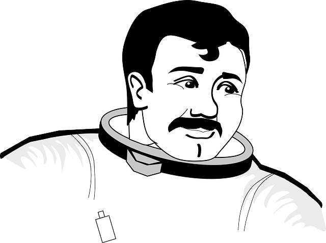 Astronaut, Nasa, Man, Space, Space-suit, Face - Astronauta E Lua Desenho (640x477), Png Download