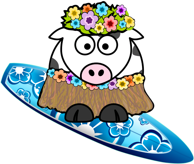 Cow Hula Clipart (800x658), Png Download
