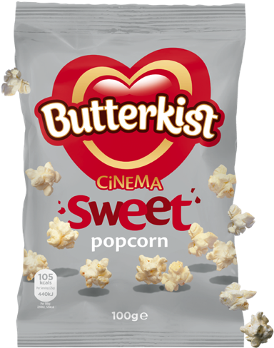Sweet Cinema Style - Butterkist Cinema Sweet Popcorn (500x513), Png Download