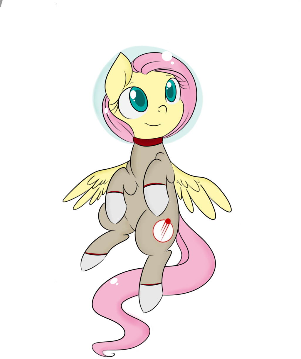 Greenteagreentea, Astronaut, Fluttershy, Safe, Simple - Astronaut Fluttershy (1024x1280), Png Download