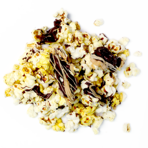 Peanut Butter Cup- Our Classic Movie Popcorn Drizzled - Popcorn (498x498), Png Download
