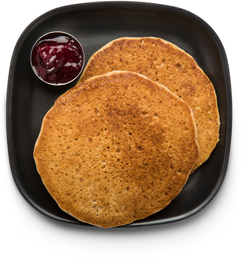 Almond Butter Maple Pancakes With Berry Compote - Dosa (1242x1242), Png Download