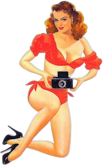 Pin-up - Girl (349x560), Png Download