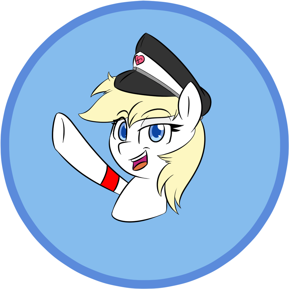 9volt, Circle, Earth Pony, Female, Gift Art, Hat, Heart, - Cartoon (1000x1000), Png Download