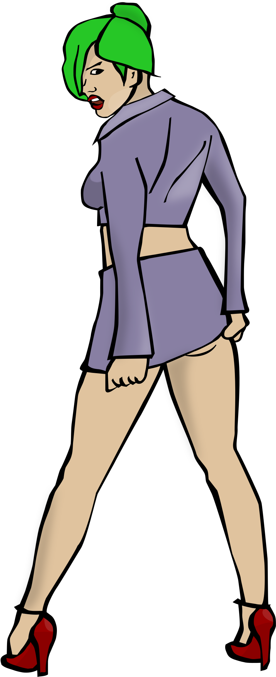 Pin Up Girl, Pin Up, Stripper, Girl, Woman, Human - Cewek Sexy Vector (320x640), Png Download