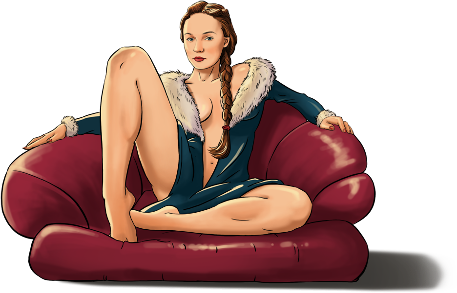Sansa Stark - Sitting (1080x1080), Png Download