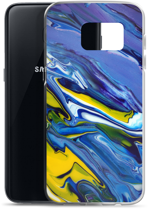 Tide Mockup Case With Phone Case With Phone Samsung (1000x1000), Png Download